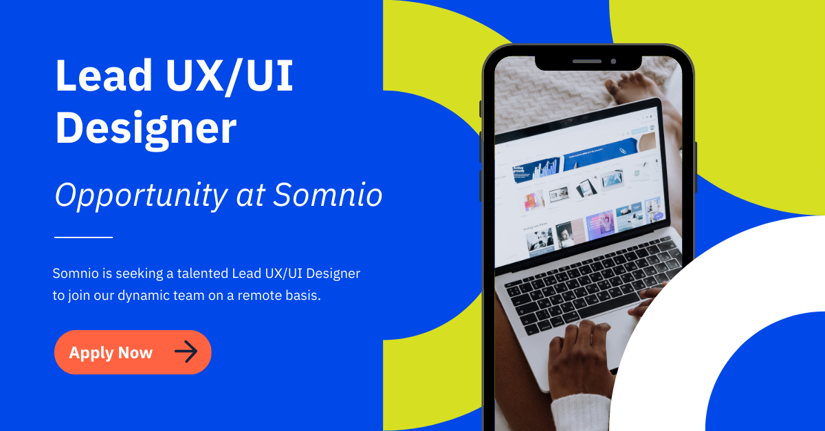 Lead UX/UI Designer Opportunity at Somnio